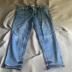 LOFT crop button front jeans gently worn. Sz 29/8